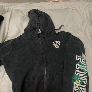 PINK Victoria's Secret Charcoal Zip-Up Hoodie